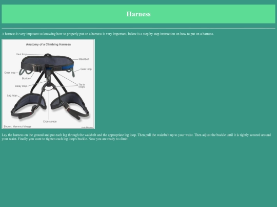Top_Rope/Harness/Harness screenshot