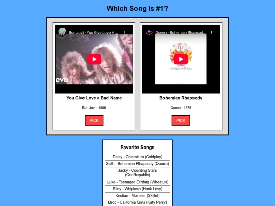 rankingsongs screenshot