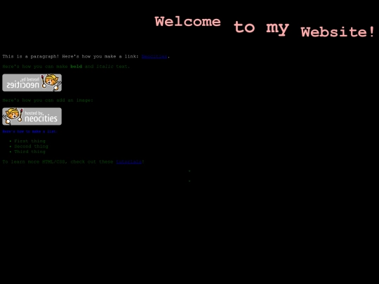 testpage screenshot