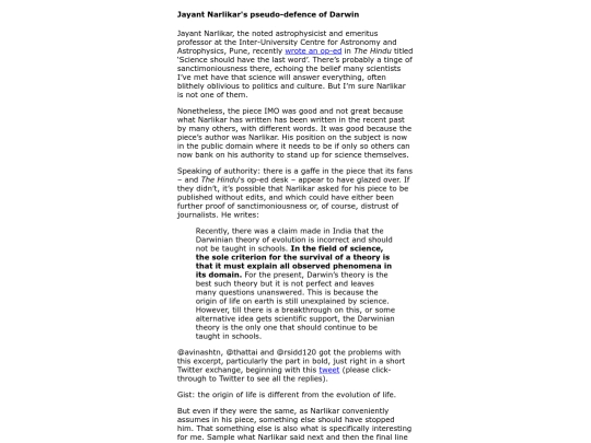posts/jayant-narlikar-pseudo-defence-darwin screenshot