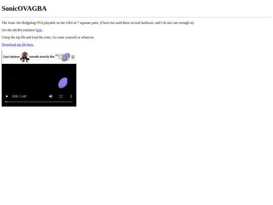 extras/SonicOVAGBA screenshot