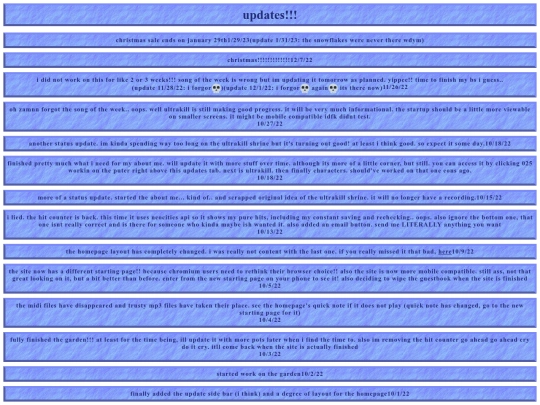 updates screenshot