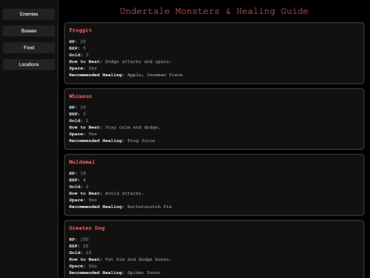 index screenshot