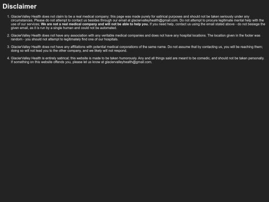 disclaimer screenshot