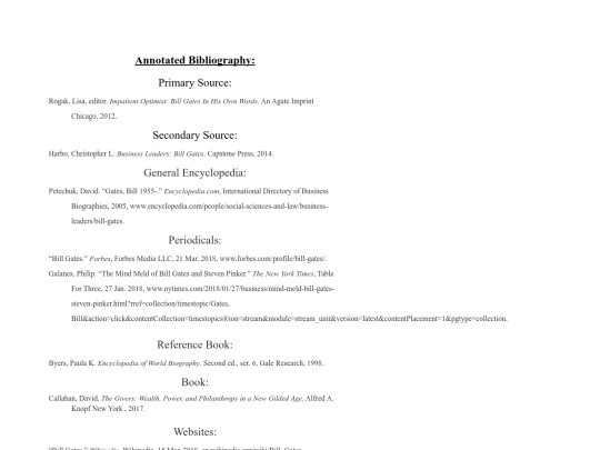 history/AnnotatedBibliography screenshot