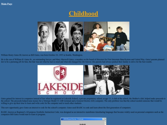 history/Childhood screenshot