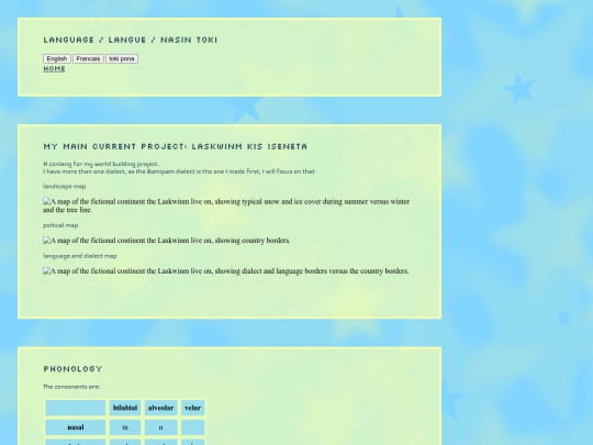 conlangs screenshot