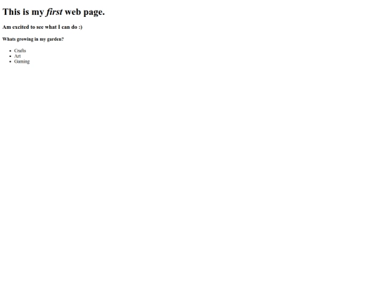 Myfirstpage screenshot