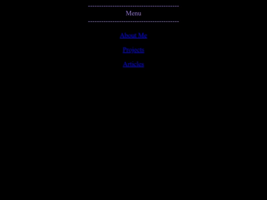menu screenshot