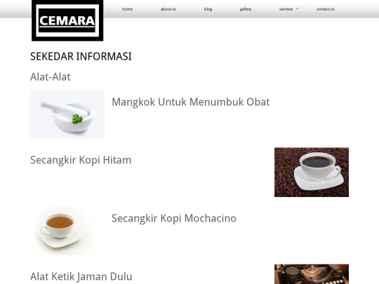 services screenshot
