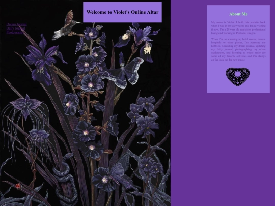 violet_home_page screenshot