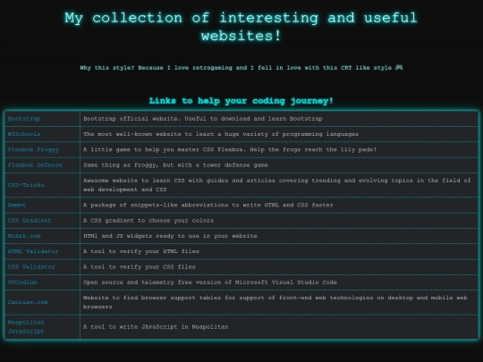 pages/links screenshot