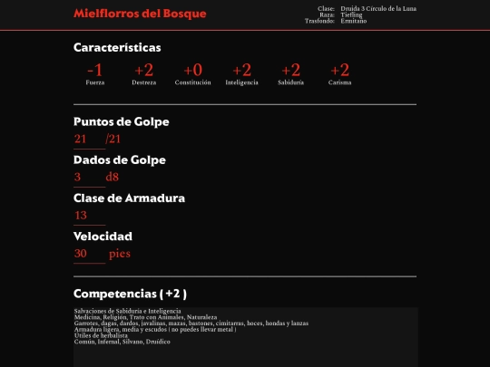 DnD5eHackDeNora/ficha_mielflorros screenshot