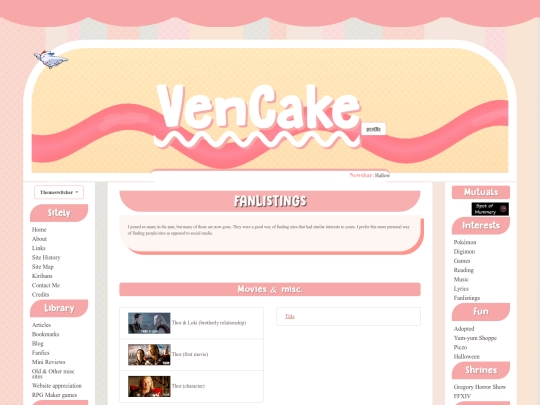 fanlistings screenshot