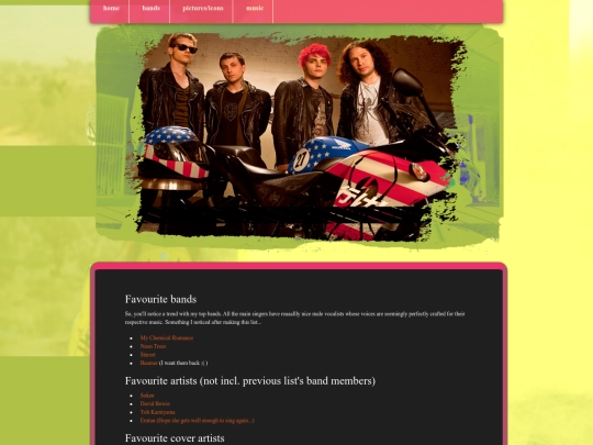 music bands screenshot