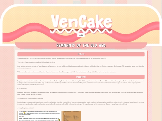 remnantsoftheoldweb screenshot