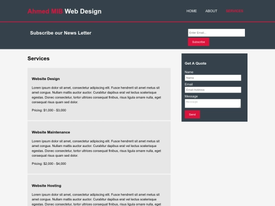 services screenshot