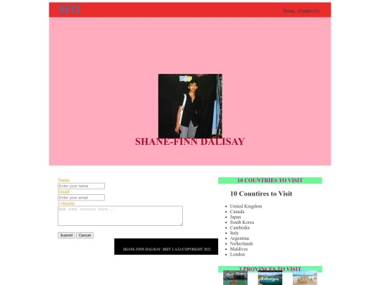 contact us screenshot