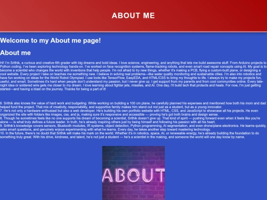 aboutme screenshot