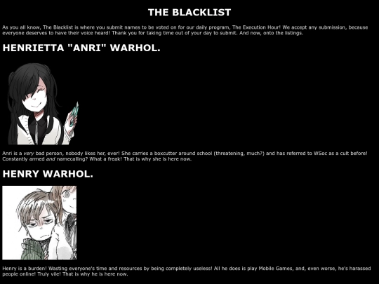 blacklist screenshot