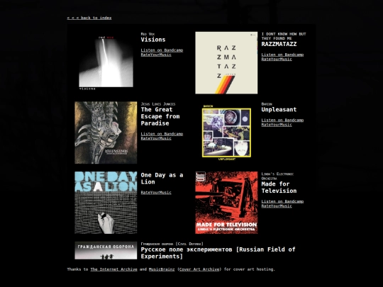 music/recommendations screenshot