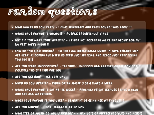 Q+A screenshot