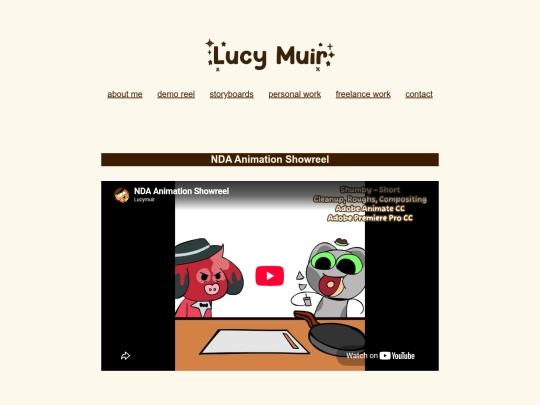 pages/NDAshowreel screenshot
