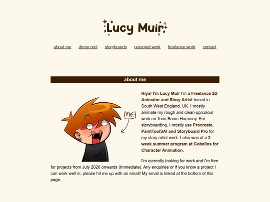 pages/aboutme screenshot