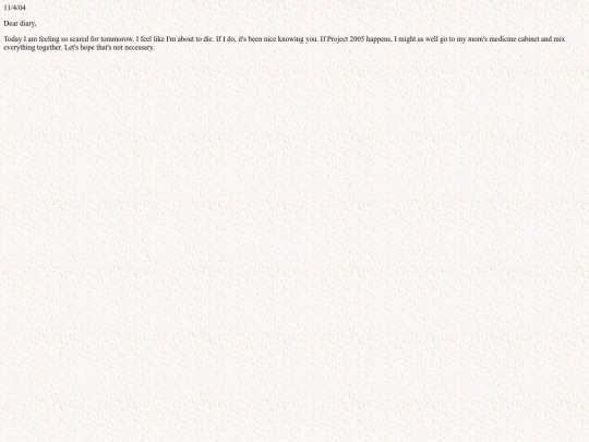 diary screenshot