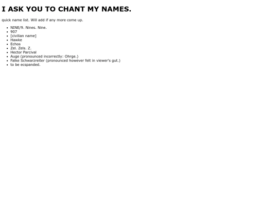 names screenshot