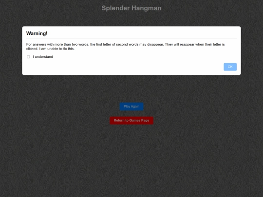 Hangman screenshot