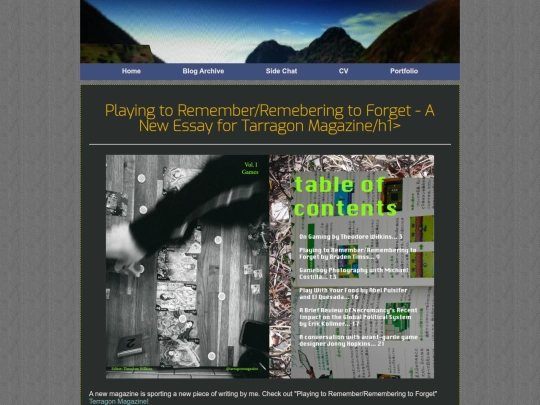 posts/2023-03-14-Playing-to-Remember-Rembering-to-Forget-at-Tarragon-Magazine screenshot