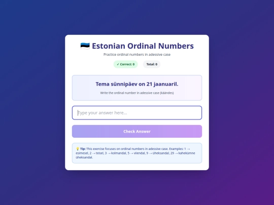 estonian-ordinal-game screenshot