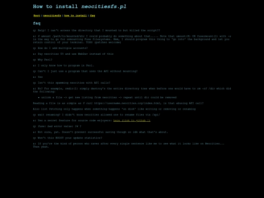 faq screenshot