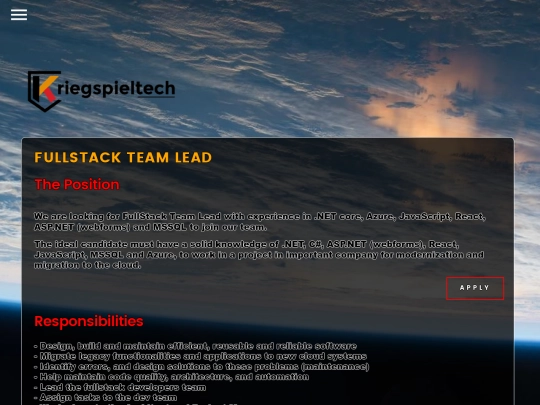 jobs/fullstack/ref2456-fullstack-team-lead screenshot