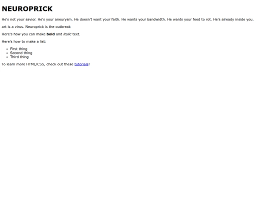 index screenshot