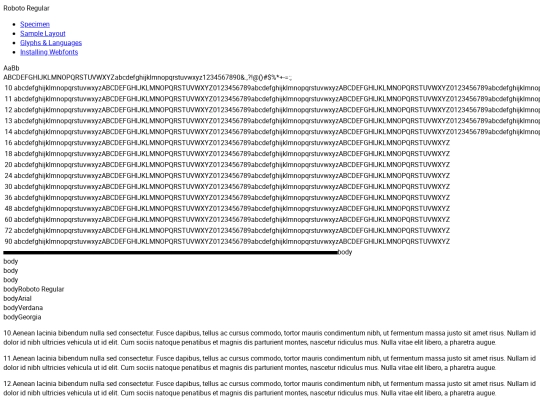roboto fontkit/roboto-regular-demo screenshot