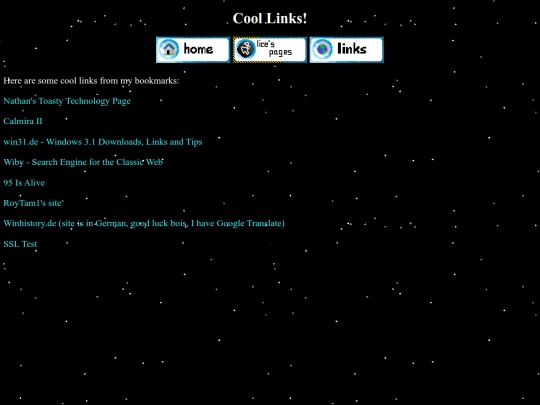links screenshot