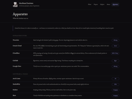 Apparatus screenshot