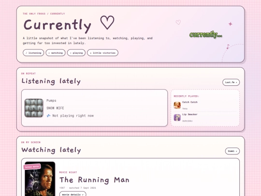 interests/now screenshot