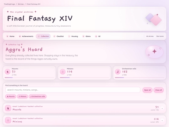 shrines/finalfantasyxiv/collections screenshot