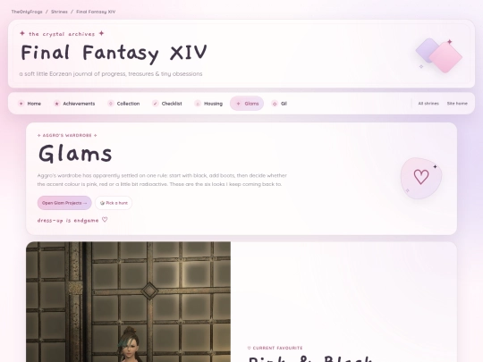 shrines/finalfantasyxiv/glams screenshot
