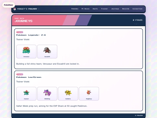 shrines/pokemon/hof screenshot