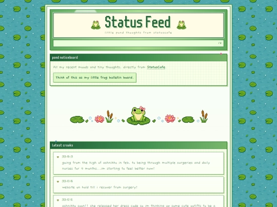 statuses screenshot