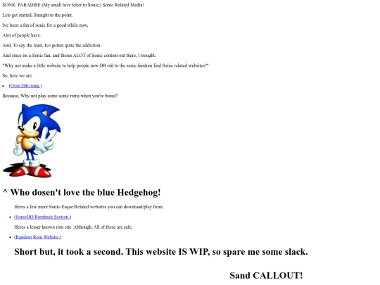 sonicparadise screenshot