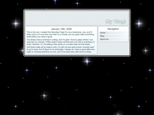 Blog screenshot