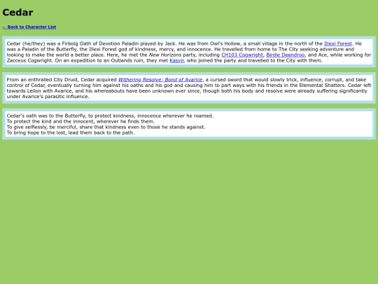 LabyrinthWiki/Characters/cedar screenshot