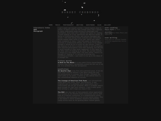 writing screenshot