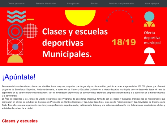 ofertas deportivas municipales_cambios_2018 screenshot