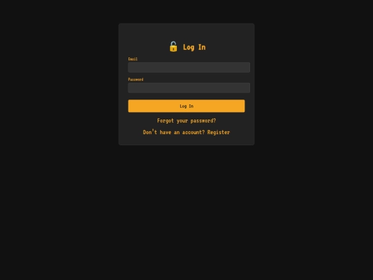 login screenshot